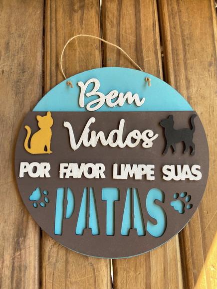 Bem Vindos Pet para Porta Entrada