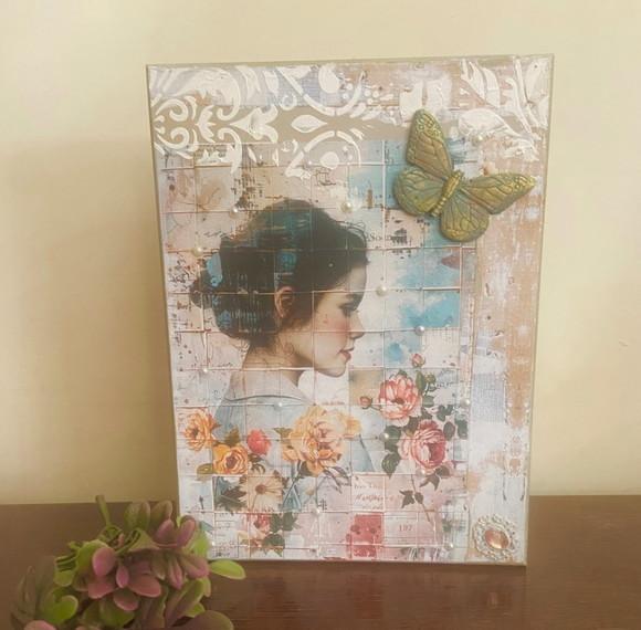 Caixa Livro Vintage Floral