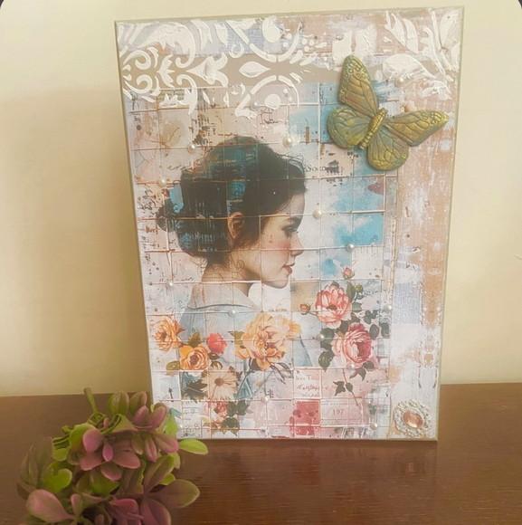 Caixa Livro Vintage Floral
