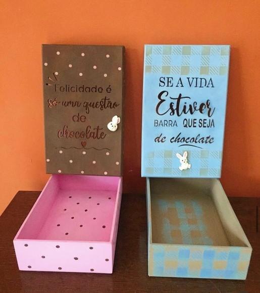 Caixas de Páscoa com Frases