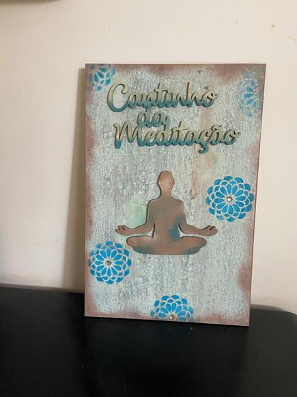 Cantinho da Meditação Placa Decorativa
