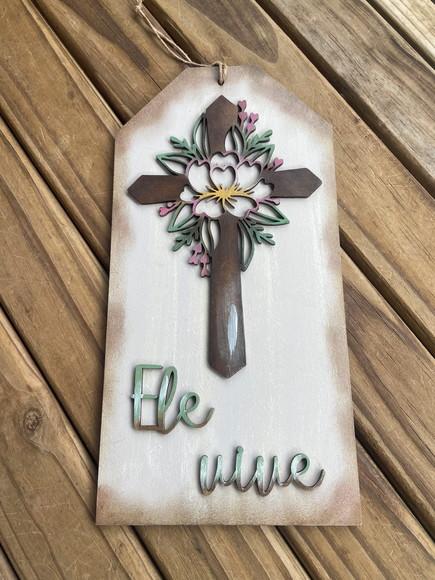 Ele Vive Enfeite de Páscoa Cristã
