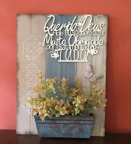 Floreira Quadro Decorativo Rústico