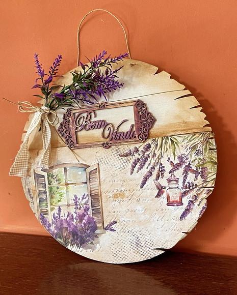 Guirlanda Bem Vindos Lavanda