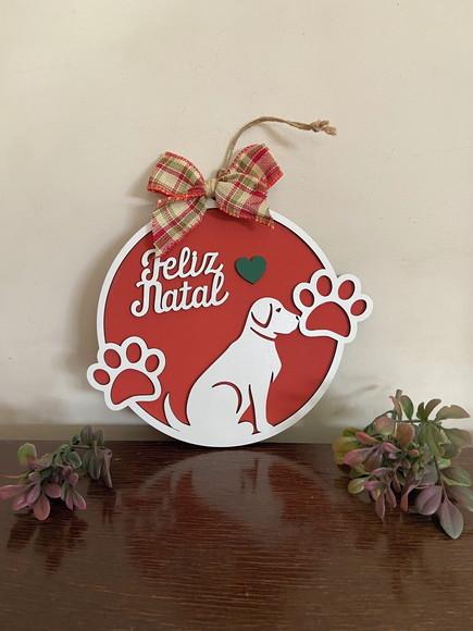 Guirlanda Enfeite de Porta Natal Cachorros