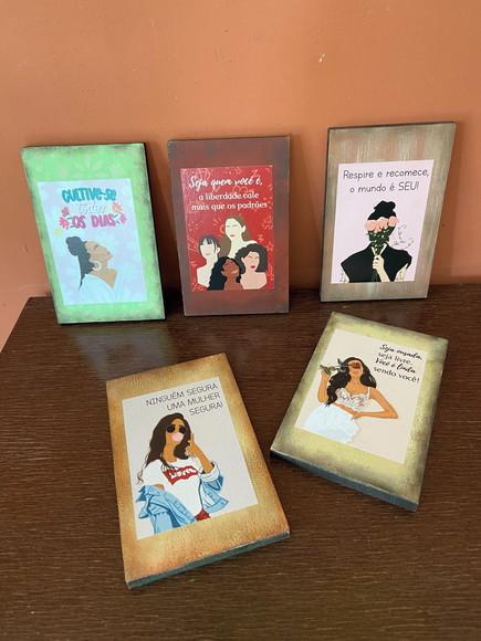 Kit de 5 Quadrinhos Mulheres