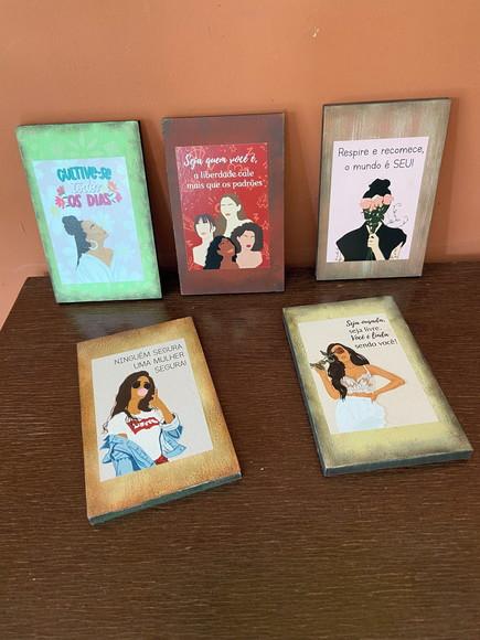 Kit de 5 Quadrinhos Mulheres