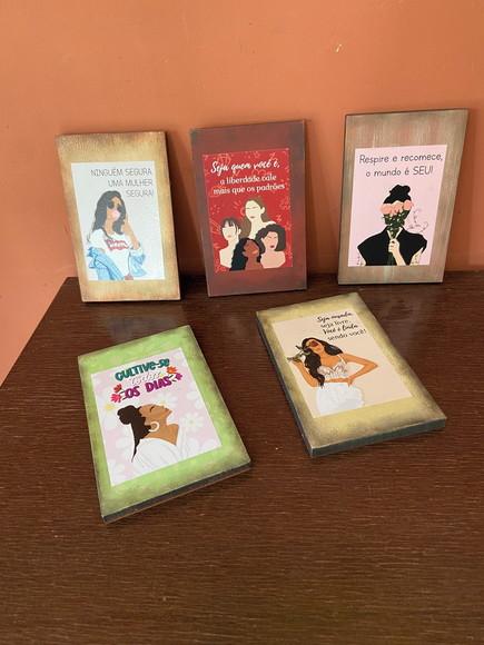 Kit de 5 Quadrinhos Mulheres