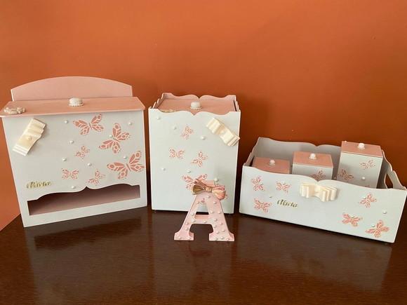 Kit Higiene para Meninas Borboletas