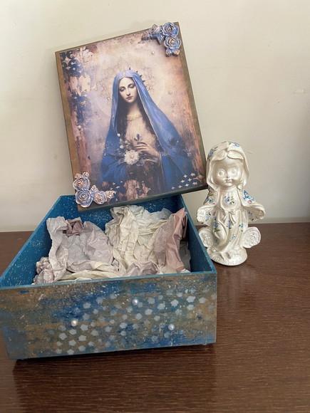 Kit Nossa Senhora das Graças Baby com Caixa Decorada