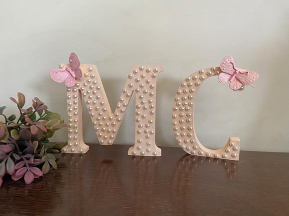 Letras Decoradas com Pérolas