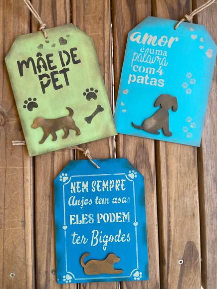 Placa Cachorros Decorativa
