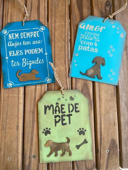 Placa Cachorros Decorativa