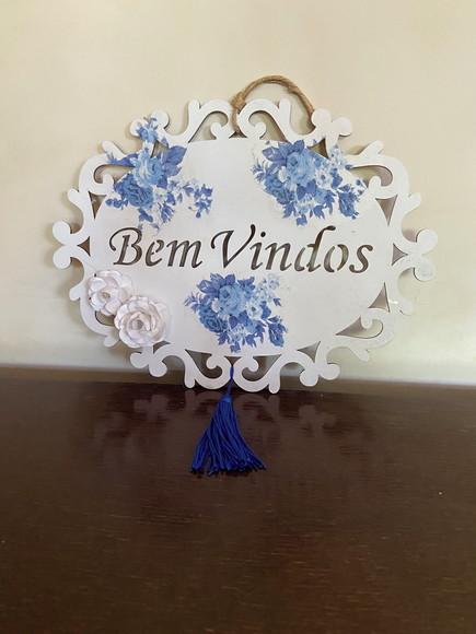 Placa de Porta Bem Vindos