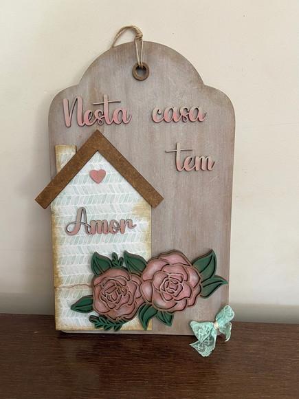 Placa de Porta de Entrada Decorativa