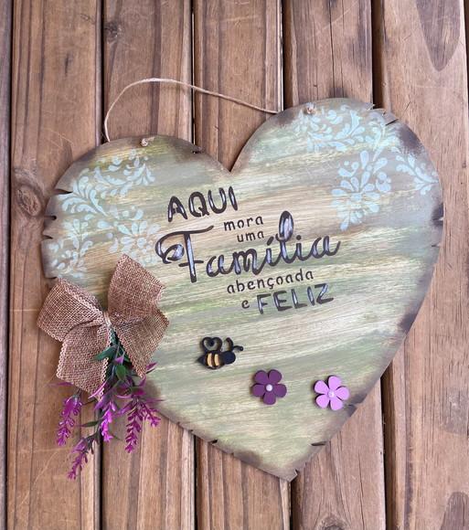 Placa de Porta Família