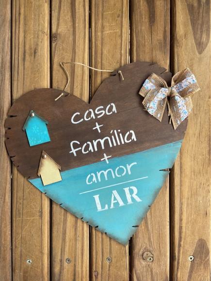 Placa de Porta Lar e Família