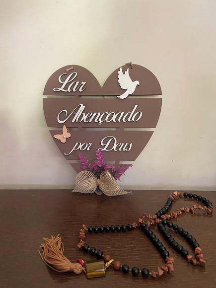 Placa de Porta Rústica Floral