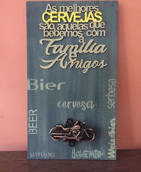 Placa Decorativa Abrir Garrafas