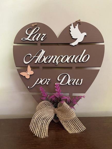 Placa de Porta Rústica Floral