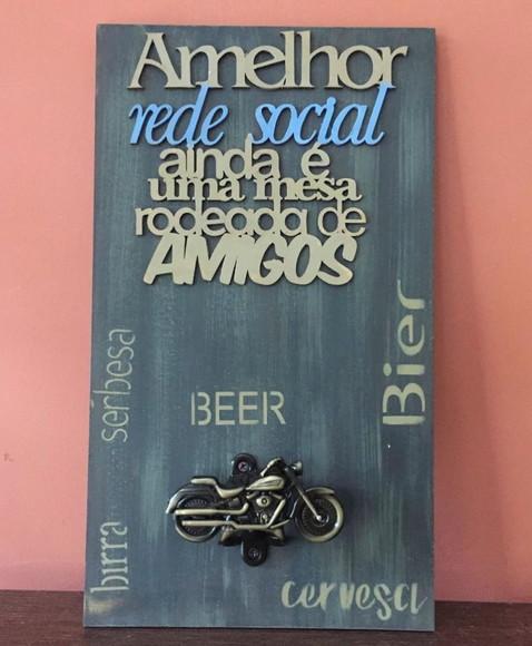 Placa Decorativa de Abrir Garrafas