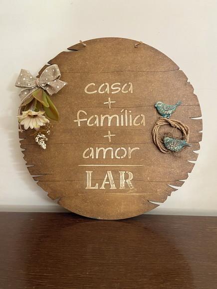 Placa Decorativa de Porta de Entrada