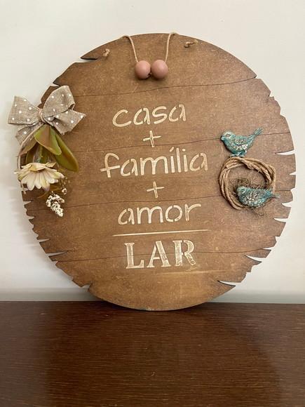 Placa Decorativa de Porta de Entrada