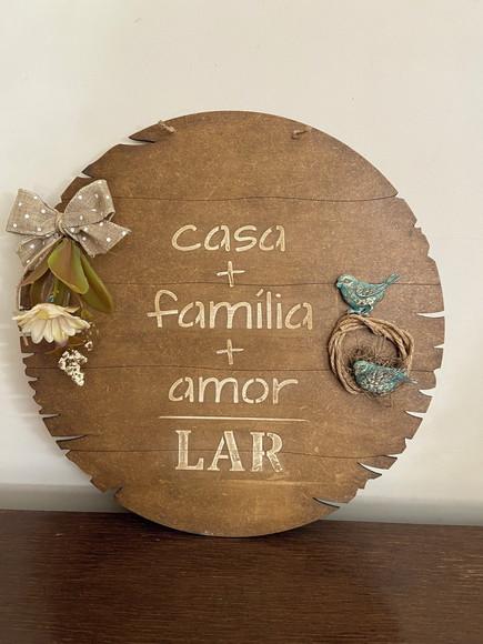 Placa Decorativa de Porta de Entrada