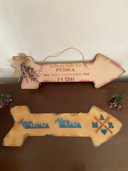 Placa Decorativa Setas