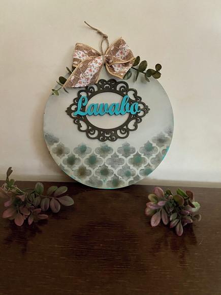 Placa Porta Lavabo