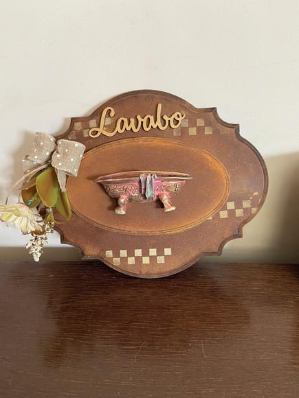 Placa Porta Lavabo