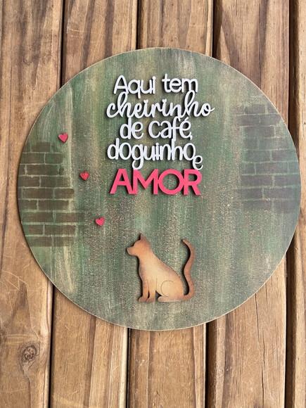Placas Decorativas Pet Gato ou Cachorro