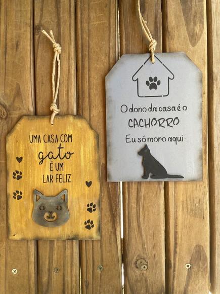 Plaquinhas Pet Cão e Gato