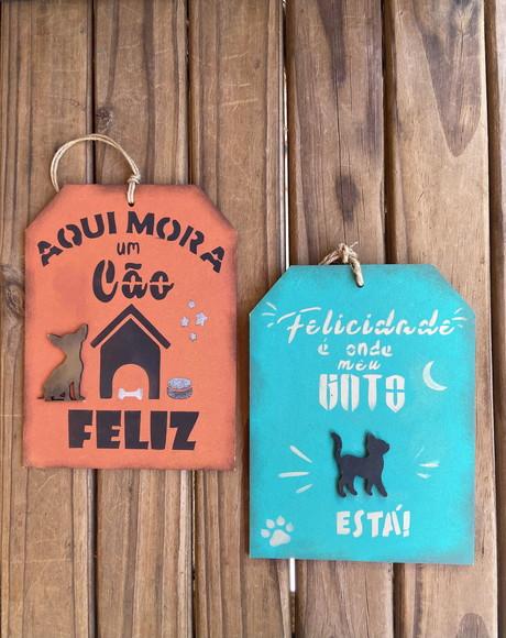 Plaquinhas Pet Cão e Gato