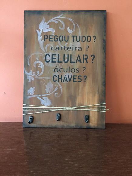 Porta Chaves de Parede mdf