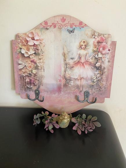 Porta Chaves Vintage Floral