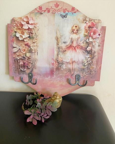 Porta Chaves Vintage Floral