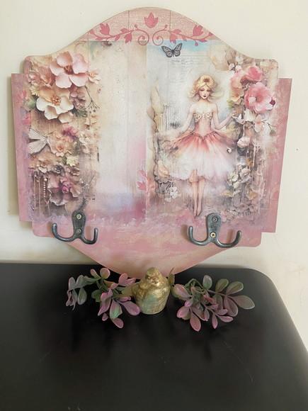 Porta Chaves Vintage Floral