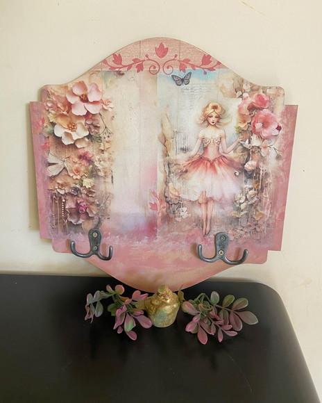 Porta Chaves Vintage Floral