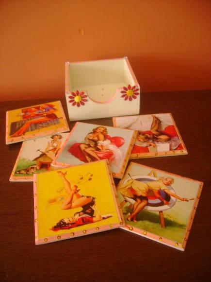 Porta Copos Pin-ups