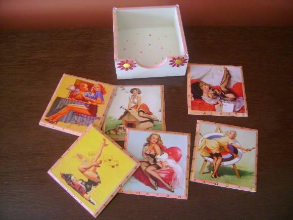 Porta Copos Pin-ups