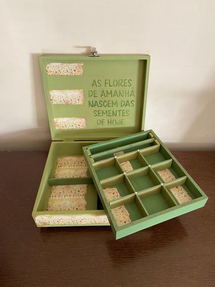 Porta Joias Decorada Floral