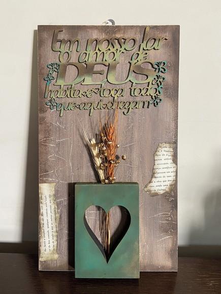 Quadro Decorativo com Flores Secas