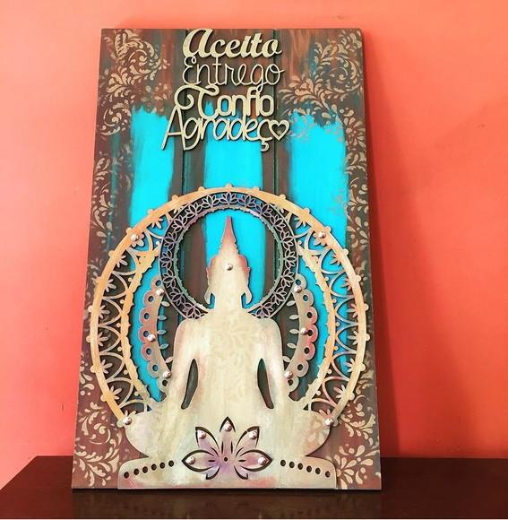 Quadro Rústico Buda