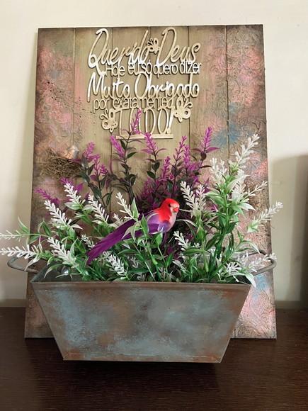 Quadro Rústico Floral