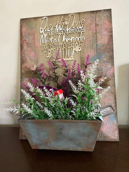 Quadro Rústico Floral