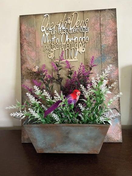 Quadro Rústico Floral