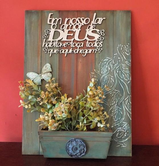 Quadro Rústico Floral