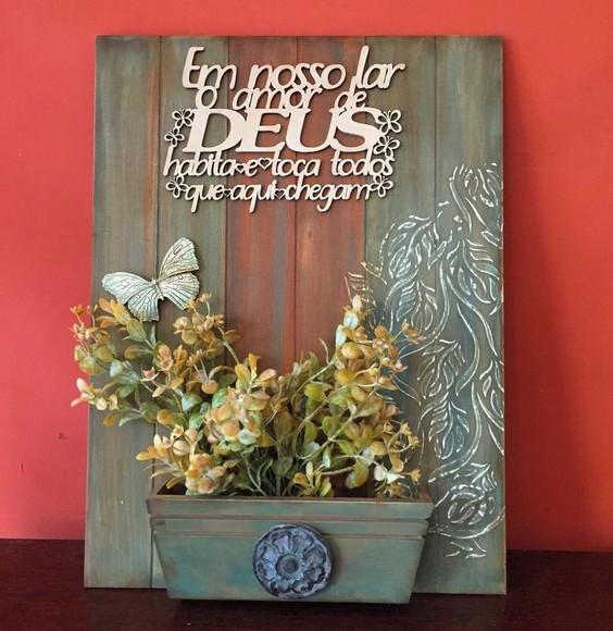 Quadro Rústico Floral