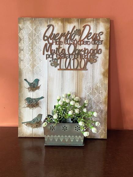 Quadro Rústico Floral